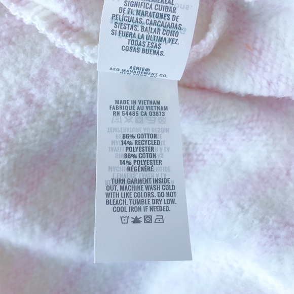 Aerie pink stripe oversized sweater large crewneck sweatshirt NWT - Picture 16 of 16